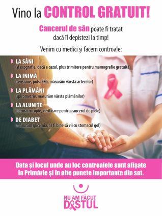 179 de femei din Salaj si-au facut testari  gratuite pentru depistarea cancerului la sân