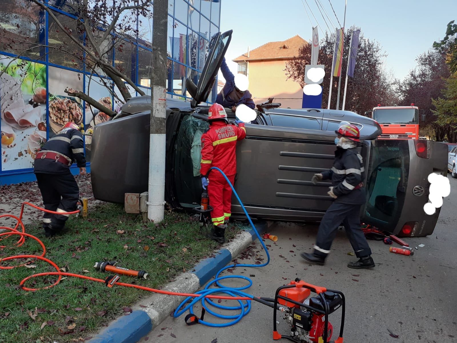 Accident la Șimleu, în față la Unicarm