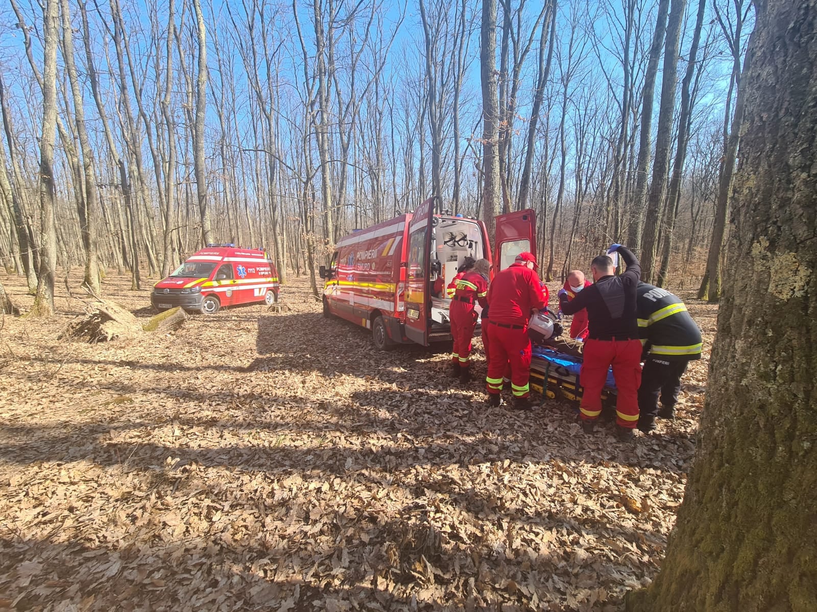 Bărbat rănit în pădure, la Bobota