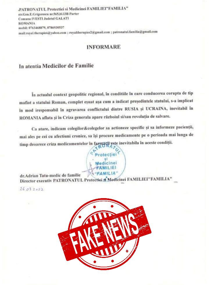 Criza medicamentelor, pusă de Ministerul Sănătății la categoria fake-news