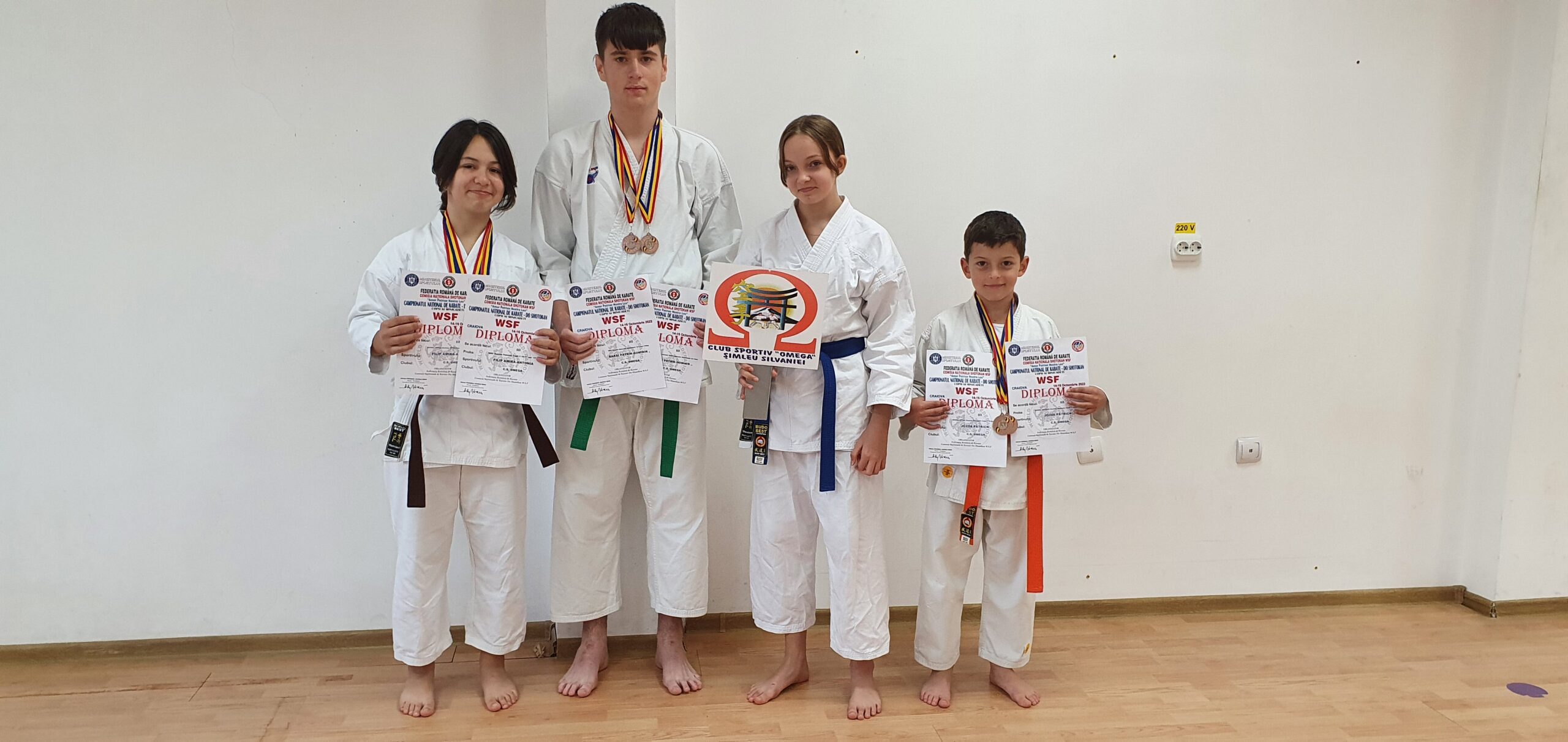 Sălăjeni pe podium la Campionatul Național de Karate Shotokan WSF