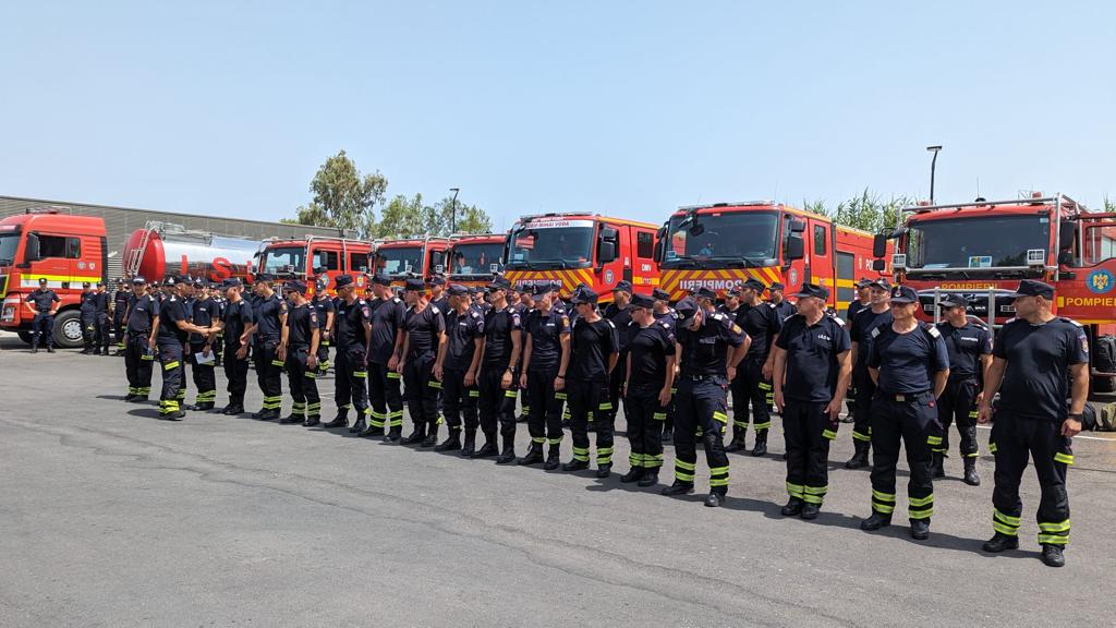 Mobilizare a pompierilor români pe insula Rodos