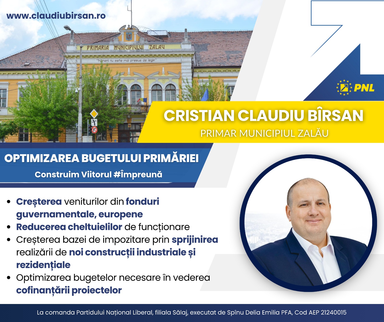 Pornim la drum cu modelele eficienței liberale pentru bugete care vor dezvolta Zalăul