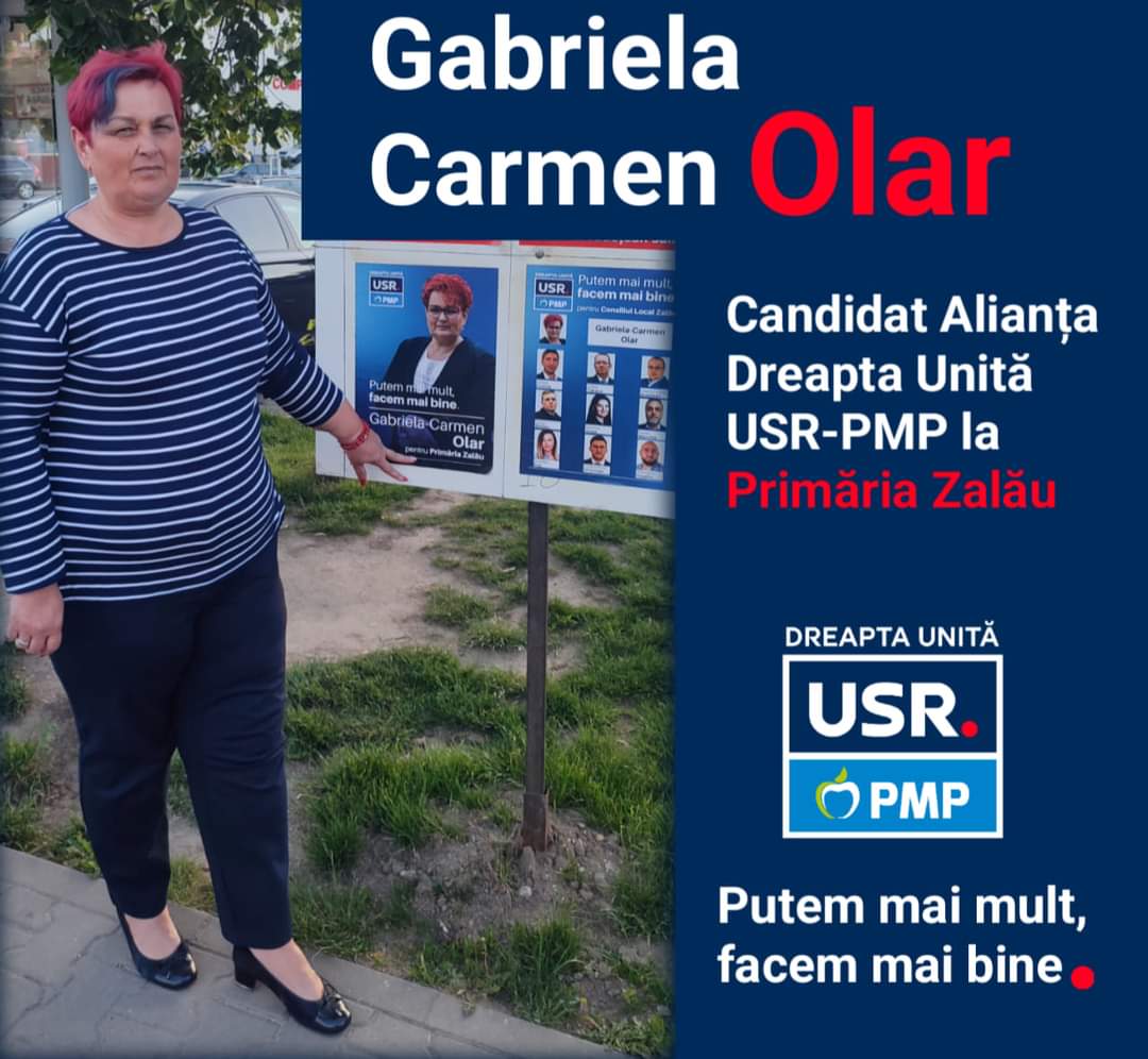 Gabriela Olar, candidat la Primăria Zalău din partea Alianței Dreapta Unită USR PMP