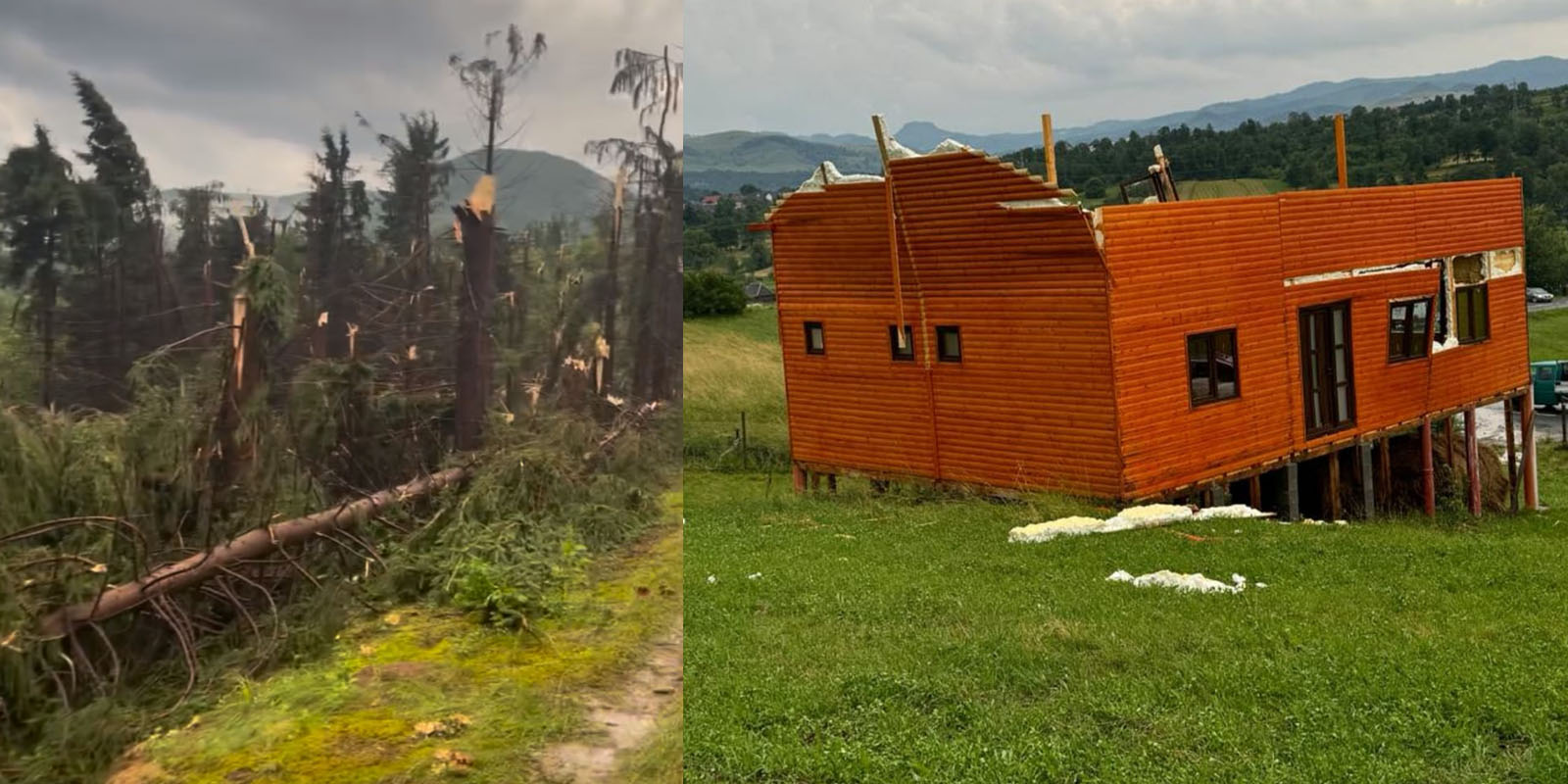 VIDEO. Dezastru lângă județul Sălaj! Furtuna a făcut prăpăd