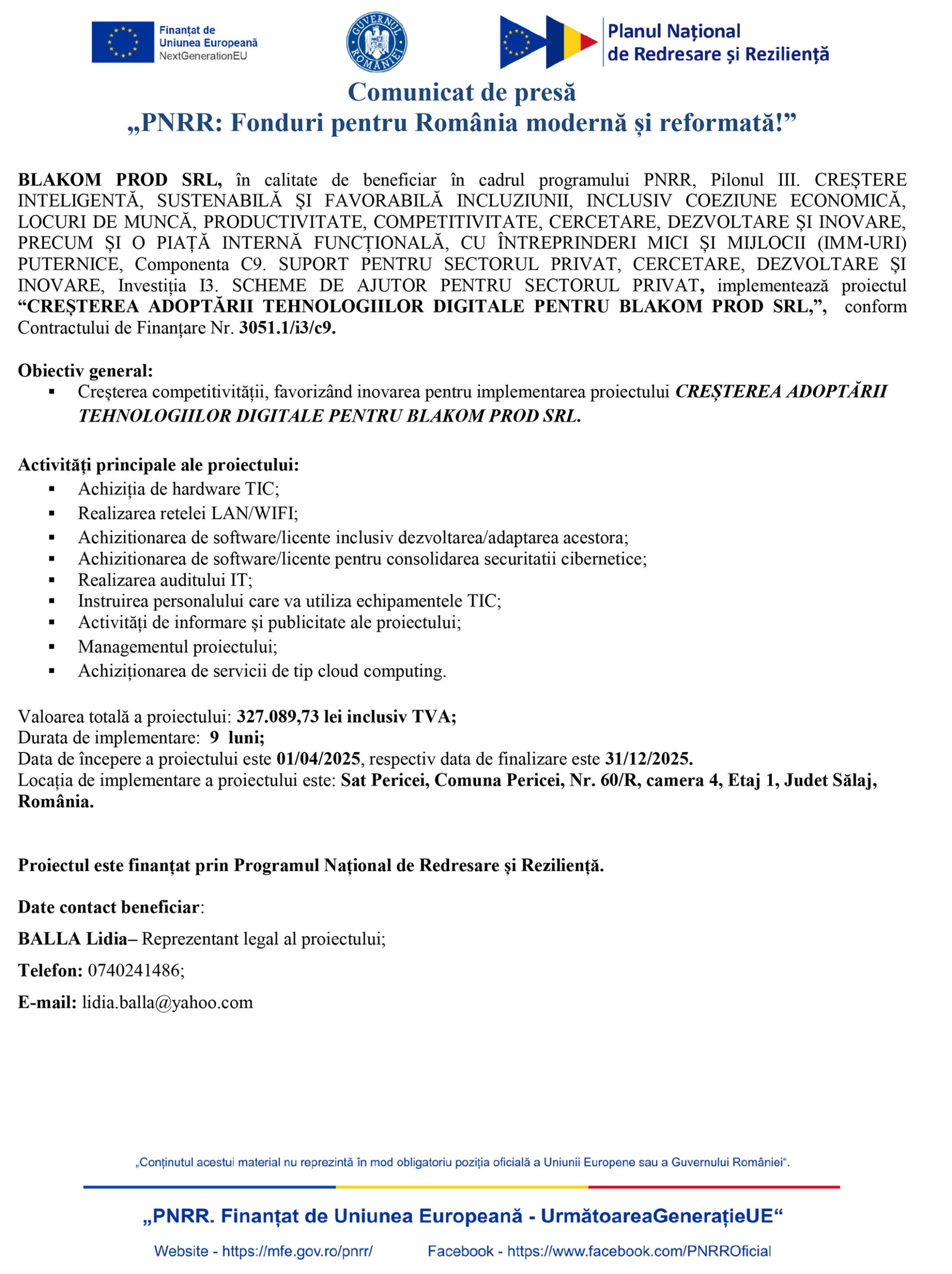 BLAKOM PROD anunță lansarea unui nou proiect important