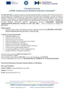 Comunicat de presă - demararexdfgbdf