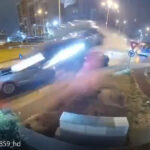 A zburat cu mașina!!! Imagini de infarct la Oradea