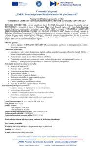 Comunicat de presă - finalizare