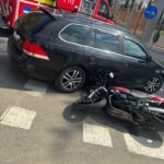 Accident rutier în Zalău. Motociclist rănit