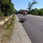 Accident rutier grav! Motociclist preluat de elicopterul SMURD