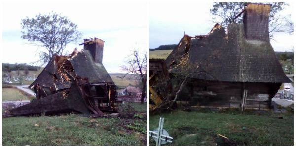 Bisericile-monument din Salaj afectate de furtuni in toamna lui 2017 risca sa nu primeasca bani de la Guvern