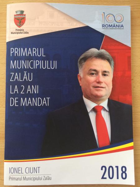 Cartea cu activitatea  primarului Zalaului,  Ionel Ciunt, in primii  doi ani de mandat