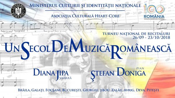 Concert de pian si vioara „Un secol de muzica romaneasca”, la Zalau