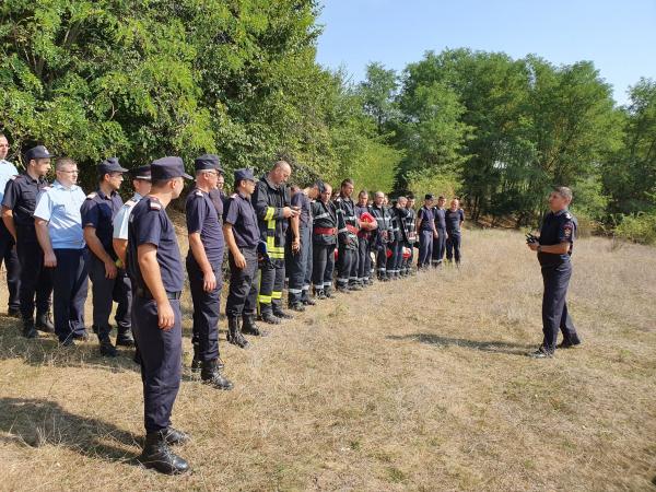 Exercitiu ISU Salaj: incendiu in padurea din Simleu