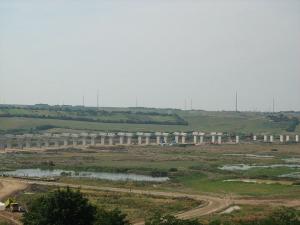 Din 80 de kilometri de autostrada, Salajul are pana acum stalpii de viaduct