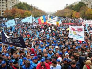 90 de sindicalişti sălăjeni au protestat la Bucureşti