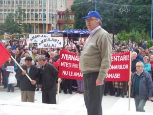 Reprezentare infimă la protestul naţional