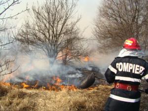 11 incendii de vegetaţie intr-o singură zi