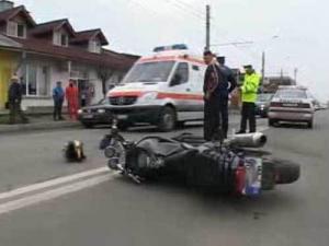 Motociclist accidentat grav