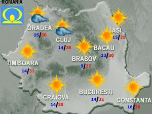 Vreme deosebit de calda si ploi trecatoare