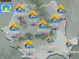 Prognoza meteo pe urmatoarele doua saptamani