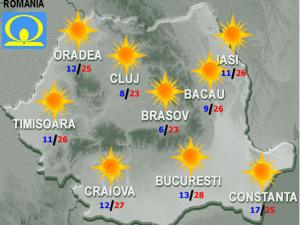 Prognoza meteo pentru weekend