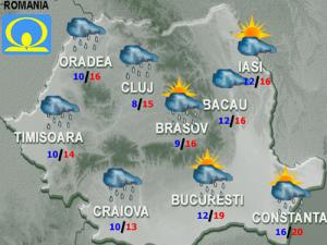 Vremea se incălzeşte, dar vor fi ploi in toată ţara