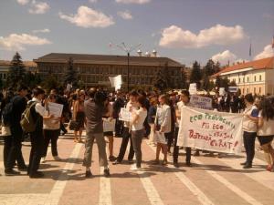 Miting al elevilor pentru un Zalau curat