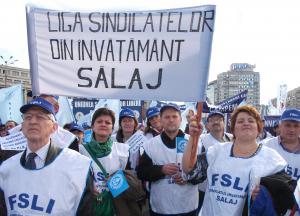 Sindicalistii din invatamantul salajean au protestat ieri la Bucuresti si se gandesc la greva generala