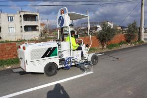 CNADNR executa marcajele rutiere pe ruta Zalau-Supur