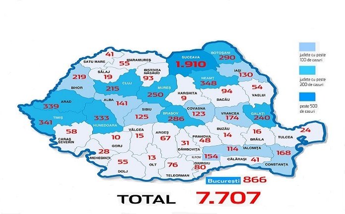 In judetul Salaj numarul celor confirmati cu coronavirus a ajuns la 19