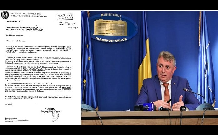 Interpelare USR catre ministrul Lucian Bode cu privire la tronsoanele de autostrada din Salaj "Raspuns ambiguu. Fara termene clare, fara actiuni concrete, doar promisiuni".