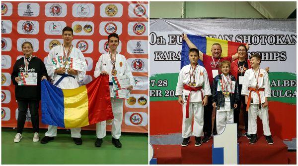 Karateka simleuani s-au intors plini de medalii de la Campionatul European