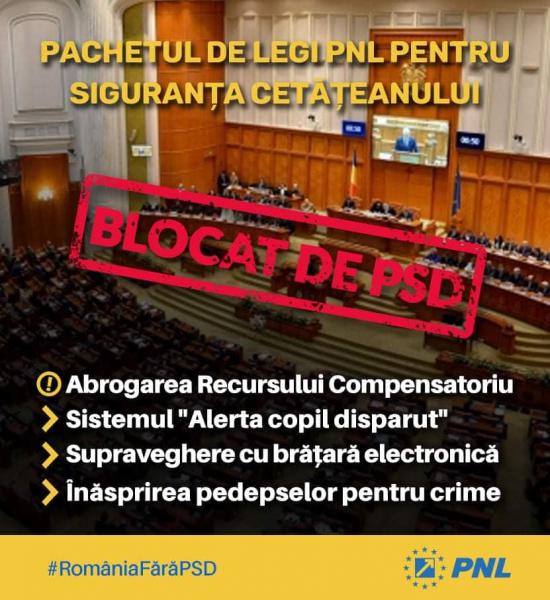 PNL are solutii pentru a apara siguranta cetateanului. PSD blocheaza adoptarea lor