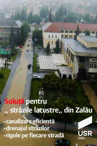 Presedintele USR Zalau, Ardelean Cosmin, vine cu solutii pentru a prevenii  inundatiile de pe strazile din oras