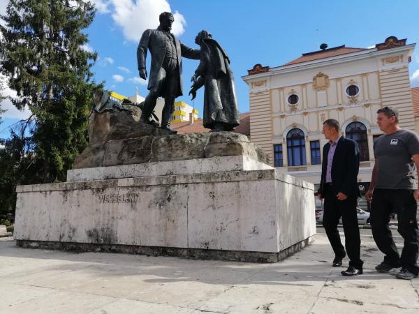 Primaria Zalau a dat ordin de incepere a lucrarilor la statuia lui Wesselenyi din centrul orasului