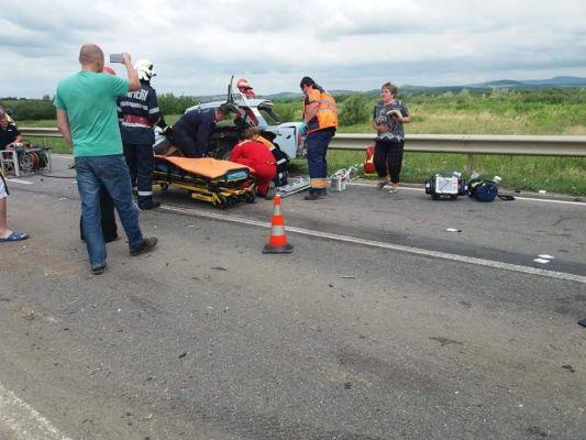 Un barbat de 71 de ani a murit pe loc  intr-un grav accident la iesire din Crasna